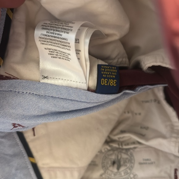 Lightly worn men’s Ralph Lauren Chino’s burgundy size 38/30 - Picture 4 of 5